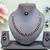 Blue color rhodium plating festive wear designer necklace set