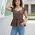Black cotton printed top for women