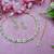 Green color rhodium plating festive wear designer necklace set