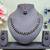 Green color rhodium plating festive wear designer necklace set
