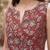 Maroon cotton printed top for women