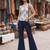 Grey cotton printed top for women