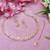 Pink color rhodium plating festive wear designer necklace set