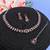 Maroon color rhodium plating festive wear designer necklace set