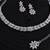 Pink color rhodium plating festive wear designer necklace set