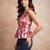 White cotton printed top for women