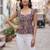 Multicolor cotton printed top for women