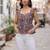 Multicolor cotton printed top for women