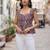 Multicolor cotton printed top for women