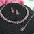 Purple color rhodium plating festive wear designer necklace set