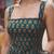 Green cotton printed top for women