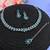 Green color rhodium plating festive wear designer necklace set