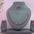 Pink color rhodium plating festive wear designer necklace set