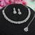 White color rhodium plating festive wear designer necklace set