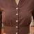Brown cotton printed top for women