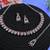 Purple color rhodium plating festive wear designer necklace set