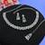 White color rhodium plating festive wear designer necklace set