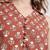 Orange cotton printed top for women