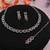 Maroon color rhodium plating festive wear designer necklace set