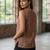 Brown cotton printed top for women