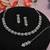 Pink color rhodium plating festive wear designer necklace set