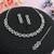 Purple color rhodium plating festive wear designer necklace set