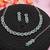 Green color rhodium plating festive wear designer necklace set