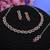 Red color rhodium plating festive wear designer necklace set