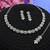 White color rhodium plating festive wear designer necklace set