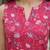 Pink cotton printed top for women
