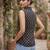 Black cotton printed top for women