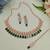 Green color rhodium plating festive wear designer necklace set