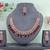 Maroon color rhodium plating festive wear designer necklace set