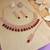 Maroon color rhodium plating festive wear designer necklace set