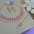 Pink color rhodium plating festive wear designer necklace set