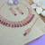 Pink color rhodium plating festive wear designer necklace set
