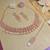 Pink color rhodium plating festive wear designer necklace set