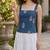 Blue cotton printed top for women