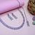 Purple color rhodium plating festive wear designer necklace set