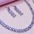 Purple color rhodium plating festive wear designer necklace set