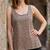 Beige cotton printed top for women