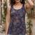 Blue cotton printed top for women