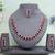 Maroon color rhodium plating festive wear designer necklace set