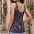 Blue cotton printed top for women