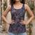 Blue cotton printed top for women