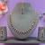 Blue color rhodium plating festive wear designer necklace set