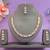 Pink color rhodium plating festive wear designer necklace set