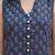 Blue cotton printed top for women