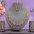 Pink color rhodium plating festive wear designer necklace set