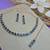 Green color rhodium plating festive wear designer necklace set